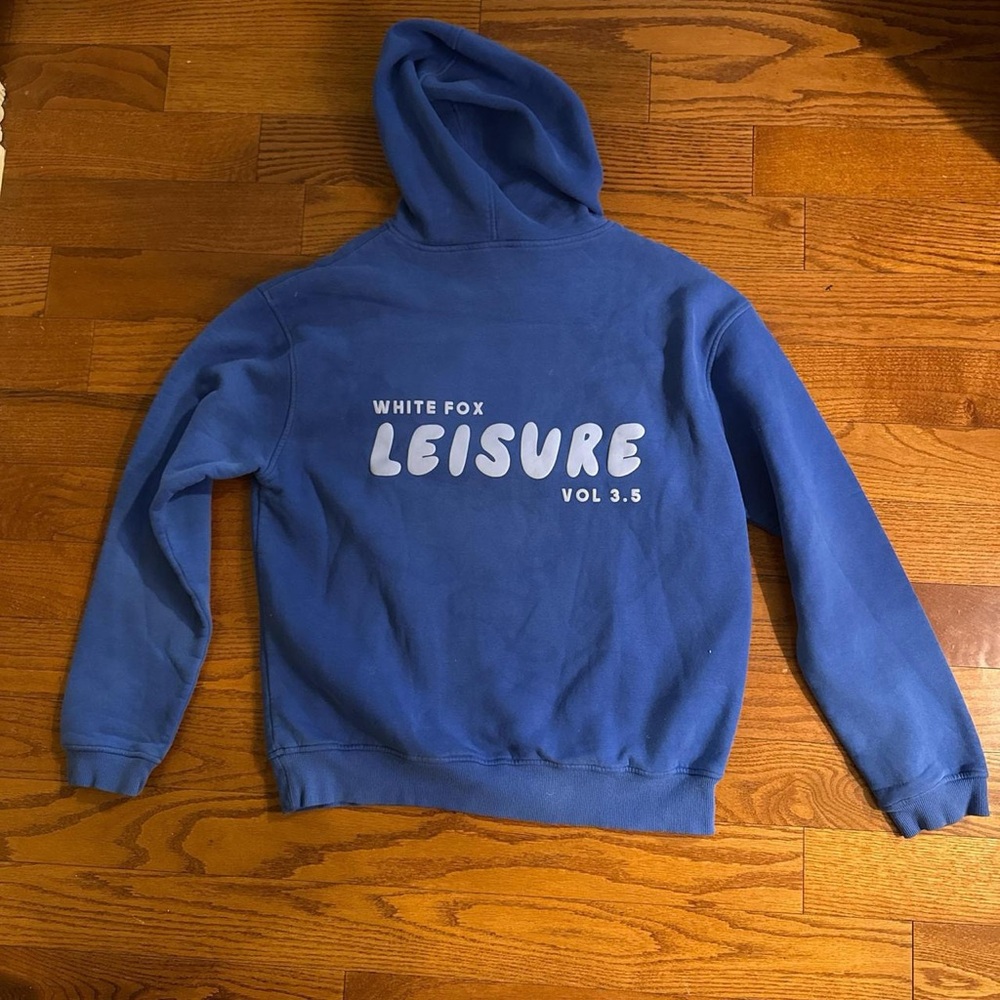 White fox Blue Hoodie - women’s Pullover Sweatshirt